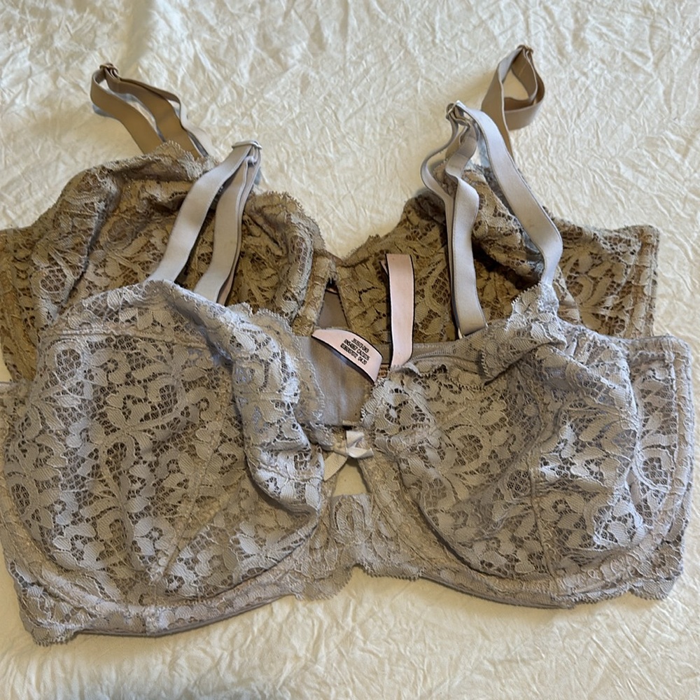 TWO Victoria’s Secret unlined Demi Body by Victoria bras 36DDD